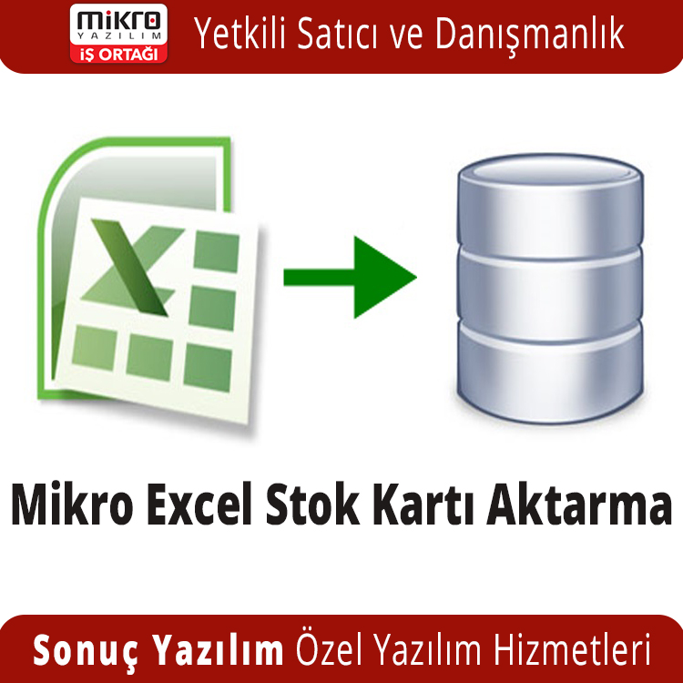 Mikro Excel Stok Kartı Aktarma